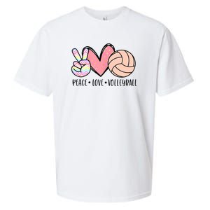 Peace Love Volleyball Sueded Cloud Jersey T-Shirt