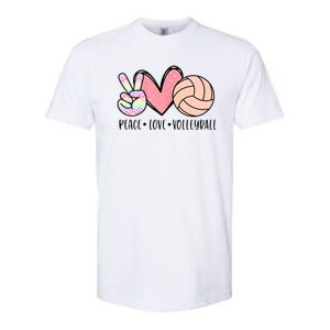 Peace Love Volleyball Softstyle CVC T-Shirt