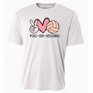 Peace Love Volleyball Cooling Performance Crew T-Shirt