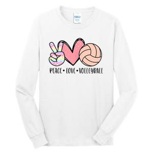 Peace Love Volleyball Tall Long Sleeve T-Shirt