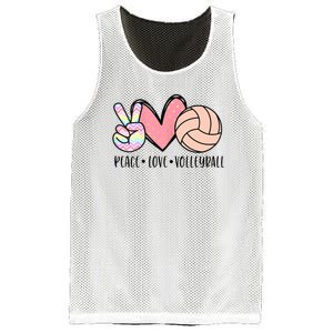 Peace Love Volleyball Mesh Reversible Basketball Jersey Tank