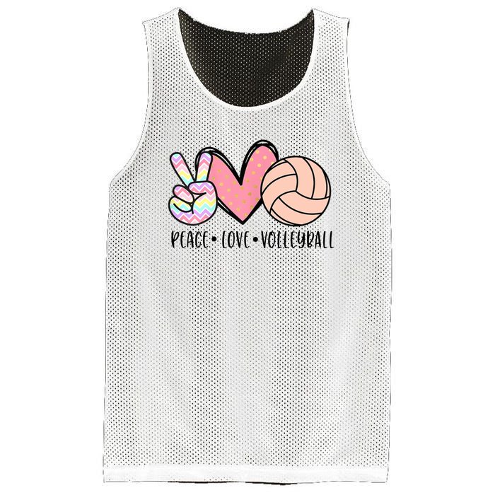 Peace Love Volleyball Mesh Reversible Basketball Jersey Tank