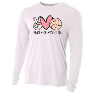 Peace Love Volleyball Cooling Performance Long Sleeve Crew