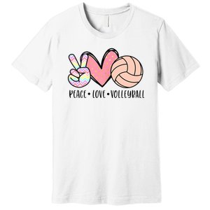 Peace Love Volleyball Premium T-Shirt