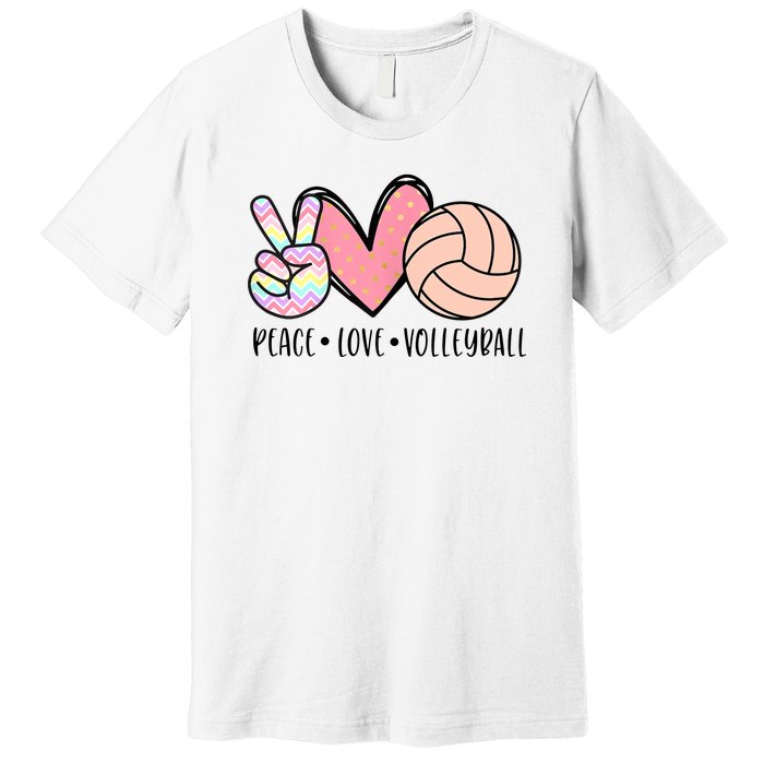 Peace Love Volleyball Premium T-Shirt