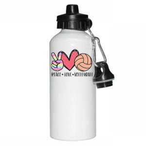 Peace Love Volleyball Cute Design Aluminum Water Bottle