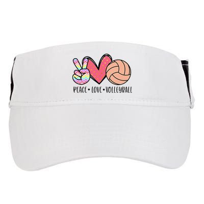 Peace Love Volleyball Cute Design Adult Drive Performance Visor