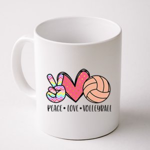 Peace Love Volleyball Cute Design Coffee Mug