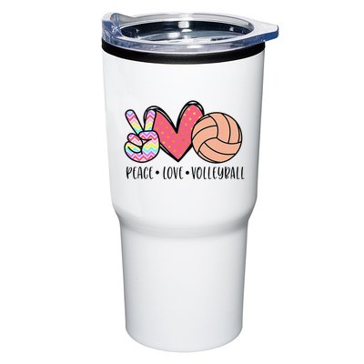 Peace Love Volleyball Cute Design Tumbler