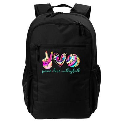 Peace Love Volleyball Player Tie Dye Style Women Teen Daily Commute Backpack