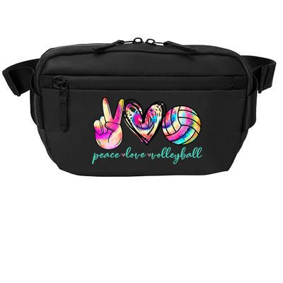 Peace Love Volleyball Player Tie Dye Style Women Teen Crossbody Pack