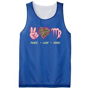 Peace Love Virgo Zodiac Sign Horoscope Gift Mesh Reversible Basketball Jersey Tank