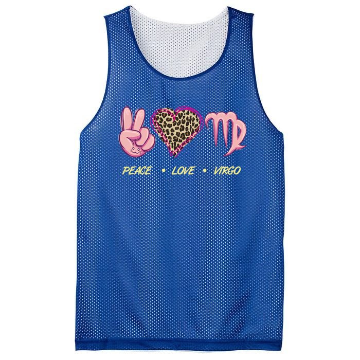 Peace Love Virgo Zodiac Sign Horoscope Gift Mesh Reversible Basketball Jersey Tank