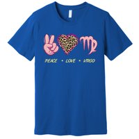 Peace Love Virgo Zodiac Sign Horoscope Gift Premium T-Shirt