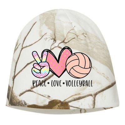 Peace Love Volleyball Cute Design For Women Teen Girls TShirt Kati - Camo Knit Beanie