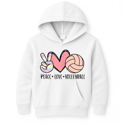 Peace Love Volleyball Cute Design For Women Teen Girls TShirt Kids Hoodie