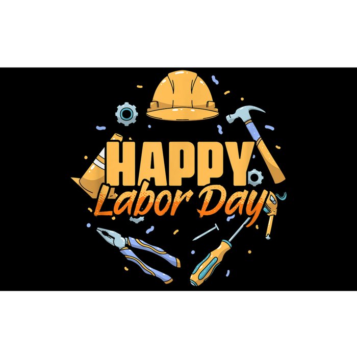 Patriotic Laborer Worker Happy Labor Day Bumper Sticker