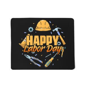 Patriotic Laborer Worker Happy Labor Day Mousepad