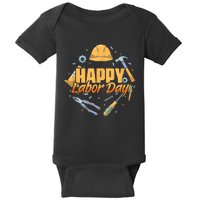 Patriotic Laborer Worker Happy Labor Day Baby Bodysuit