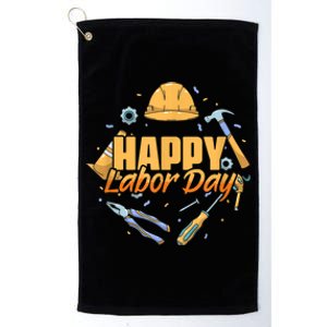 Patriotic Laborer Worker Happy Labor Day Platinum Collection Golf Towel