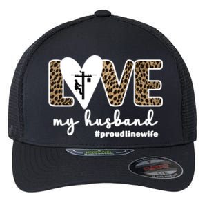 Proud Line Wife Lineworker Husband Linewife Line Wife Gift Flexfit Unipanel Trucker Cap