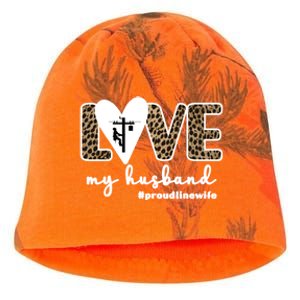 Proud Line Wife Lineworker Husband Linewife Line Wife Gift Kati - Camo Knit Beanie