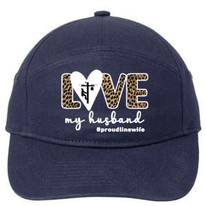 Proud Line Wife Lineworker Husband Linewife Line Wife Gift 7-Panel Snapback Hat