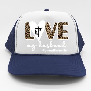 Proud Line Wife Lineworker Husband Linewife Line Wife Gift Trucker Hat