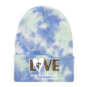 Proud Line Wife Lineworker Husband Linewife Line Wife Gift Tie Dye 12in Knit Beanie