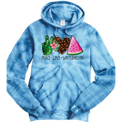 Peace Love Watermelon Summer Tie Dye Hoodie