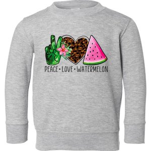 Peace Love Watermelon Summer Toddler Sweatshirt