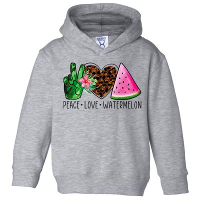 Peace Love Watermelon Summer Toddler Hoodie