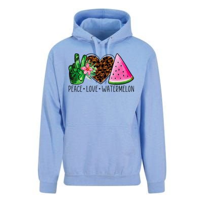 Peace Love Watermelon Summer Unisex Surf Hoodie