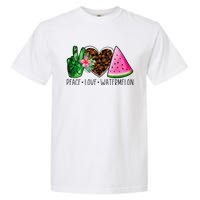 Peace Love Watermelon Summer Garment-Dyed Heavyweight T-Shirt