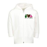 Peace Love Watermelon Summer Toddler Zip Fleece Hoodie