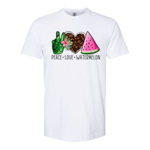 Peace Love Watermelon Summer Softstyle CVC T-Shirt