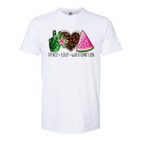 Peace Love Watermelon Summer Softstyle CVC T-Shirt