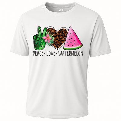 Peace Love Watermelon Summer Cooling Performance Crew T-Shirt