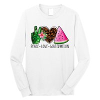 Peace Love Watermelon Summer Long Sleeve Shirt