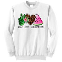 Peace Love Watermelon Summer Sweatshirt