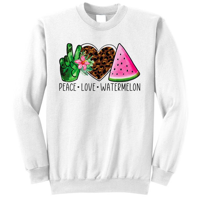 Peace Love Watermelon Summer Sweatshirt