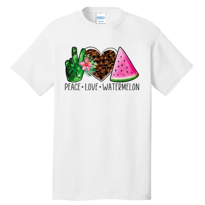 Peace Love Watermelon Summer Tall T-Shirt