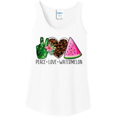 Peace Love Watermelon Summer Ladies Essential Tank