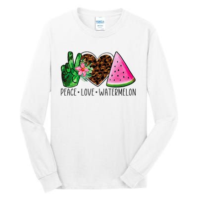 Peace Love Watermelon Summer Tall Long Sleeve T-Shirt