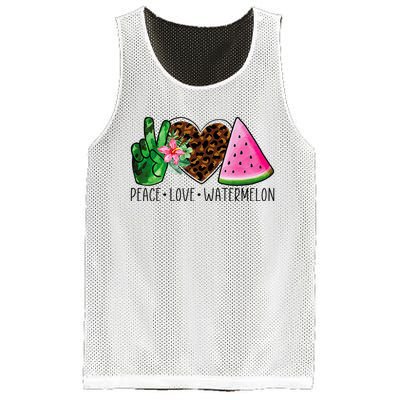 Peace Love Watermelon Summer Mesh Reversible Basketball Jersey Tank