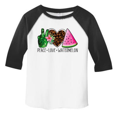 Peace Love Watermelon Summer Toddler Fine Jersey T-Shirt