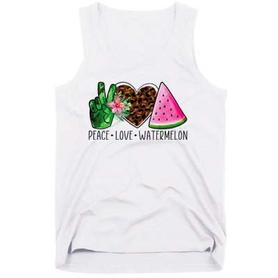 Peace Love Watermelon Summer Tank Top