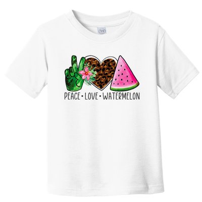 Peace Love Watermelon Summer Toddler T-Shirt