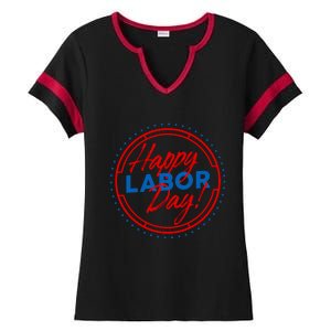 Patriotic Laborer Worker Happy Labor Day Ladies Halftime Notch Neck Tee