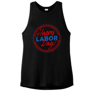 Patriotic Laborer Worker Happy Labor Day Ladies PosiCharge Tri-Blend Wicking Tank